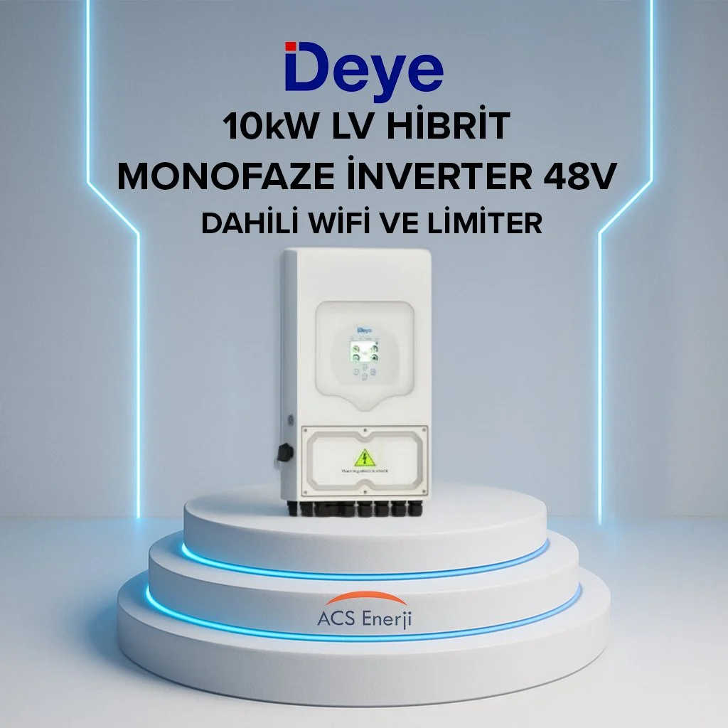 Deye 10 kW Hibrit Monofaze İnverter LV SUN-10K-G05P1-LV